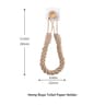 Natural Hemp Rope Toilet Paper Holder  No Drill Wall Mount Towel Rack With Bathroom Storage Shelf 5