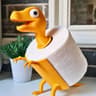 Prehistoric T Rex Dinosaur Toilet Paper Holder 3D Printed Bathroom Accessory  Quirky Decor 0