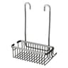 Stainless Steel Shower Rack Wall Mounted Bathroom Storage Organizer With Hooks 5