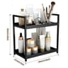 Modern 2 Tier Desktop Organizer  Cosmetics Rack For Bathroom Vanity  Office Desk Storage 5