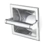 Matte Black Recessed Toilet Paper Holder with Mounting Bracket for Modern Bathrooms