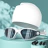 Anti Fog Swimming Goggles Set With Cap Nose Clip And Ear Plugs For Adults 11