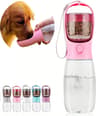 Portable Pet Travel Water Bottle & Food Dispenser 3 n 1 Leakproof Bowl