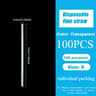 Individually Wrapped Clear Disposable Straws For Smoothies Milk Tea And Iced Coffee 6
