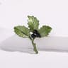 Vintage Enamel Brooch Pin for Women, Elegant Floral Pearl & Crystal Diamond Corsage for Weddings, Parties & Special