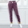 Warm Velvet Jogger Pants for Women, Solid Color, Versatile Fall and Winter Sweatpants with Drawstring