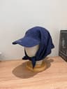 Womens Wide Brim Sun Protection Hat with Lace Mesh Scarf for Outdoor Travel & Camping