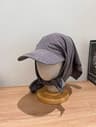 Womens Wide Brim Sun Protection Hat with Lace Mesh Scarf for Outdoor Travel & Camping