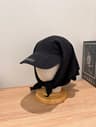 Womens Wide Brim Sun Protection Hat with Lace Mesh Scarf for Outdoor Travel & Camping