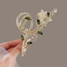 Sweet Bloom Flower Hair Claw Clip for Women Cute Shark Hair Clip Ponytail Hair Accessory