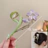 Sweet Bloom Flower Hair Claw Clip for Women Cute Shark Hair Clip Ponytail Hair Accessory
