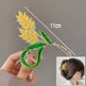 Sweet Bloom Flower Hair Claw Clip for Women Cute Shark Hair Clip Ponytail Hair Accessory