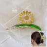 Sweet Bloom Flower Hair Claw Clip for Women Cute Shark Hair Clip Ponytail Hair Accessory