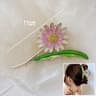 Sweet Bloom Flower Hair Claw Clip for Women Cute Shark Hair Clip Ponytail Hair Accessory