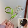 Sweet Bloom Flower Hair Claw Clip for Women Cute Shark Hair Clip Ponytail Hair Accessory