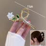 Sweet Bloom Flower Hair Claw Clip for Women Cute Shark Hair Clip Ponytail Hair Accessory