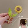 Sweet Bloom Flower Hair Claw Clip for Women Cute Shark Hair Clip Ponytail Hair Accessory