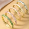 Vintage Enamel Bangles Set Floral Bohemian Bangles for Women