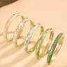 Vintage Enamel Bangles Set Floral Bohemian Bangles for Women