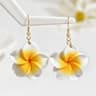 Tulip Stud Earrings with Pearl & Zircon Floral Design for Women
