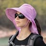 Women's Ponytail Sun Hat Wide Brim Visor with UV Protection for Beach, Travel & Outdoor Adventures