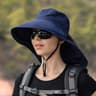 Women's Ponytail Sun Hat Wide Brim Visor with UV Protection for Beach, Travel & Outdoor Adventures