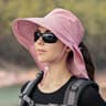 Women's Ponytail Sun Hat Wide Brim Visor with UV Protection for Beach, Travel & Outdoor Adventures
