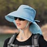 Women's Ponytail Sun Hat Wide Brim Visor with UV Protection for Beach, Travel & Outdoor Adventures