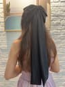 Elegant Satin Bow Hair Clip Style Bow Barrette For Ponytails  Half Up Hairstyles 7