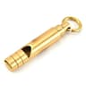 Vintage Brass Survival Whistle Keychain Emergency Whistle for Camping Hiking & Rescue