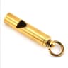 Vintage Brass Survival Whistle Keychain Emergency Whistle for Camping Hiking & Rescue