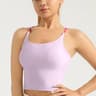 Color Block Yoga Sports Bra for Women with Removable Padding and High Stretch Support