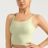 Color Block Yoga Sports Bra for Women with Removable Padding and High Stretch Support