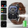 Rugged Outdoor Smartwatch with Bluetooth Calling, Compass, LED Flashlight
