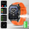 Rugged Outdoor Smartwatch with Bluetooth Calling, Compass, LED Flashlight