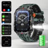 Rugged Outdoor Smartwatch with Bluetooth Calling, Compass, LED Flashlight