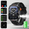Rugged Outdoor Smartwatch with Bluetooth Calling, Compass, LED Flashlight