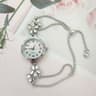 Elegant Womens Quartz Watch With Floral Diamond Accent  Adjustable Drawstring Bracelet 6