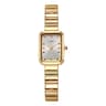 Elegant Women's Gold Square Watch with Stainless Steel Bracelet Minimalist Quartz Watch for Everyday Style