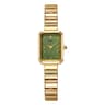 Elegant Women's Gold Square Watch with Stainless Steel Bracelet Minimalist Quartz Watch for Everyday Style