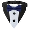 Dog Tuxedo Collar with Bow Tie & Bandana Adjustable Pet Wedding Collar for Dogs & Cats