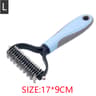 Gentle Undercoat Rake Dual Sided Pet Grooming Brush & Cat Hair Removal Comb