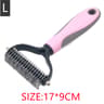 Gentle Undercoat Rake Dual Sided Pet Grooming Brush & Cat Hair Removal Comb
