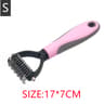 Gentle Undercoat Rake Dual Sided Pet Grooming Brush & Cat Hair Removal Comb