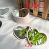 Heart Pocket Makeup Mirror Portable Mini Vanity Mirror Cute Handheld Cosmetic Mirror Gift Set