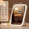Portable LED Makeup Mirror with Light Double Sided Folding Travel Compact Mirror