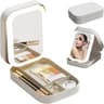 Portable Travel Makeup Bag with LED Makeup Mirror & Adjustable Light Cosmetic Organizer