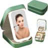 Portable Travel Makeup Bag with LED Makeup Mirror & Adjustable Light Cosmetic Organizer