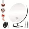 Magnifying Mirror with Light, Adjustable LED Vanity Mirror with Stand & Suction Cups