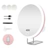 Magnifying Mirror with Light, Adjustable LED Vanity Mirror with Stand & Suction Cups